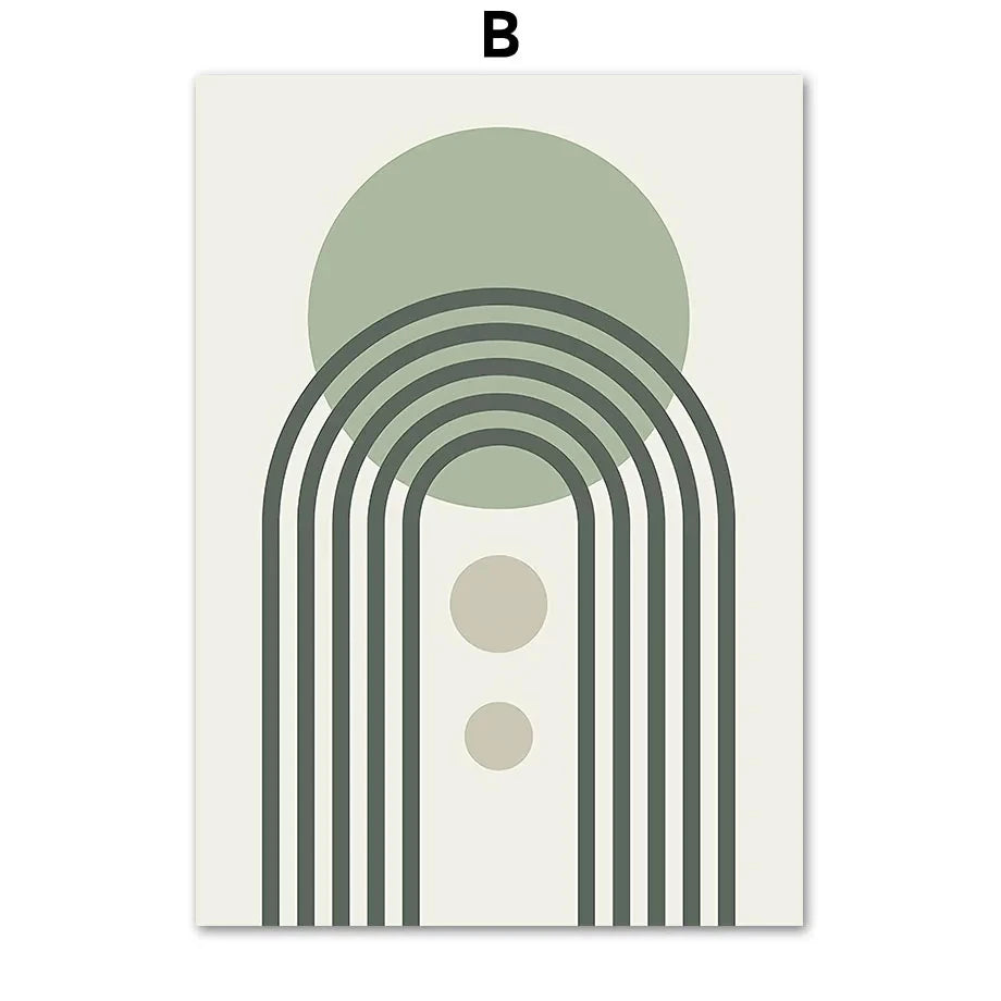 Sage Green Canvas Poster – Moderne Wanddeko