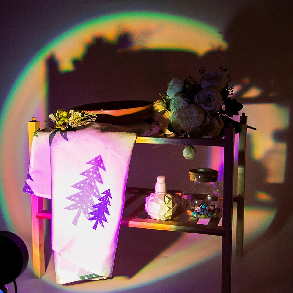 Sunset Lampe Projektor – 16 Farben, LED Atmosphäre Nachtlicht