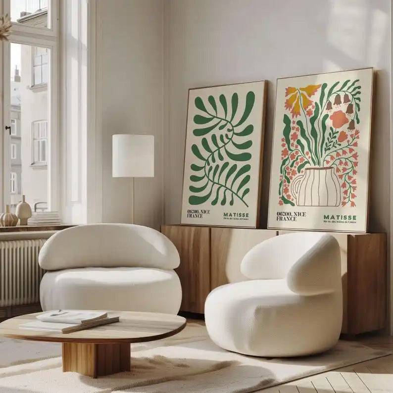 Blumen Poster Set (2-teilig) – Elegante Wanddeko