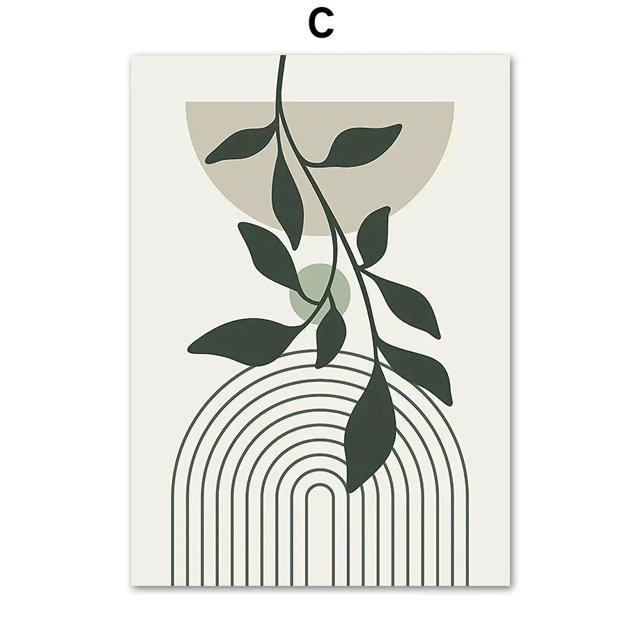 Sage Green Canvas Poster – Moderne Wanddeko