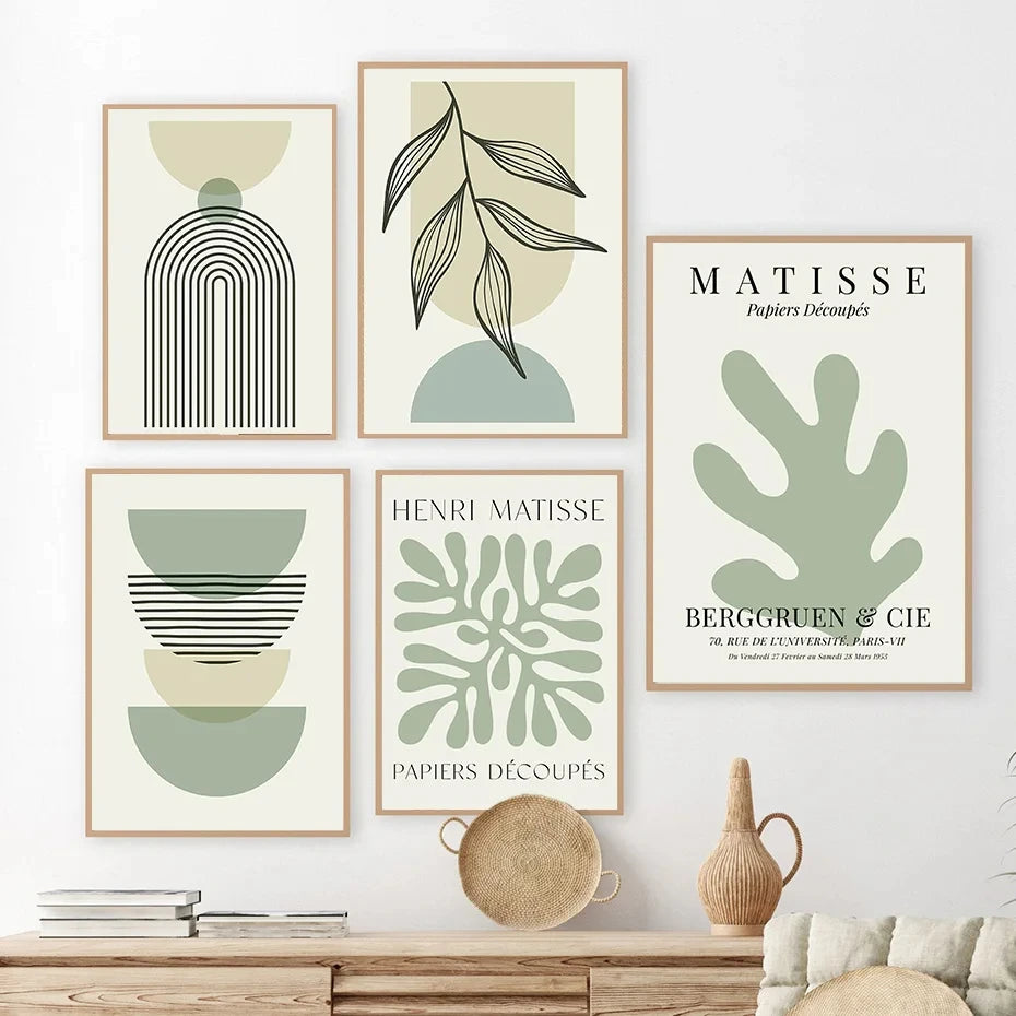 Sage Green Canvas Poster – Moderne Wanddeko