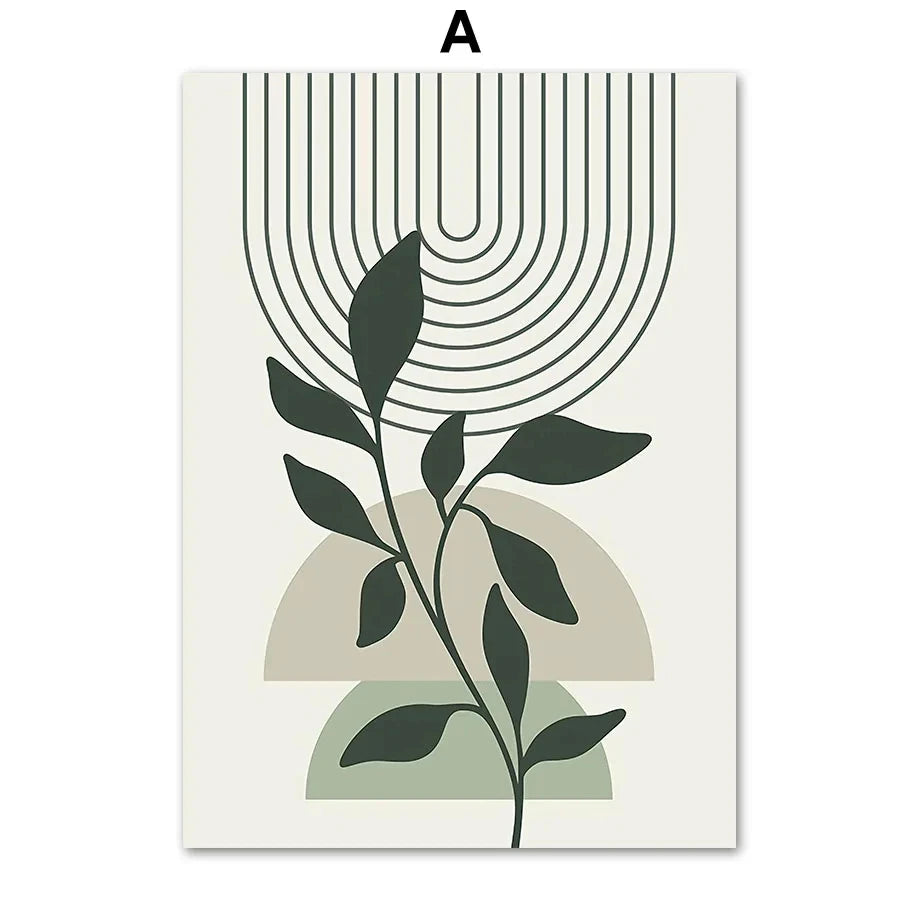 Sage Green Canvas Poster – Moderne Wanddeko
