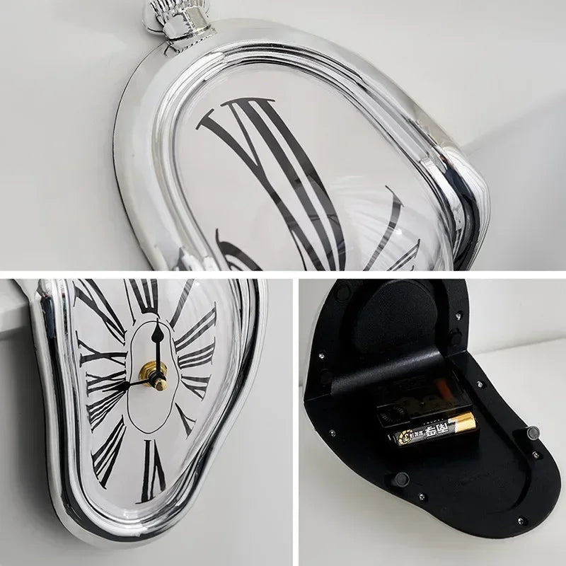 Surreale schmelzende Uhr