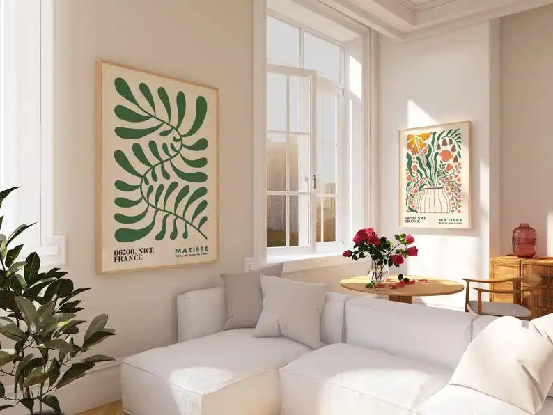 Blumen Poster Set (2-teilig) – Elegante Wanddeko
