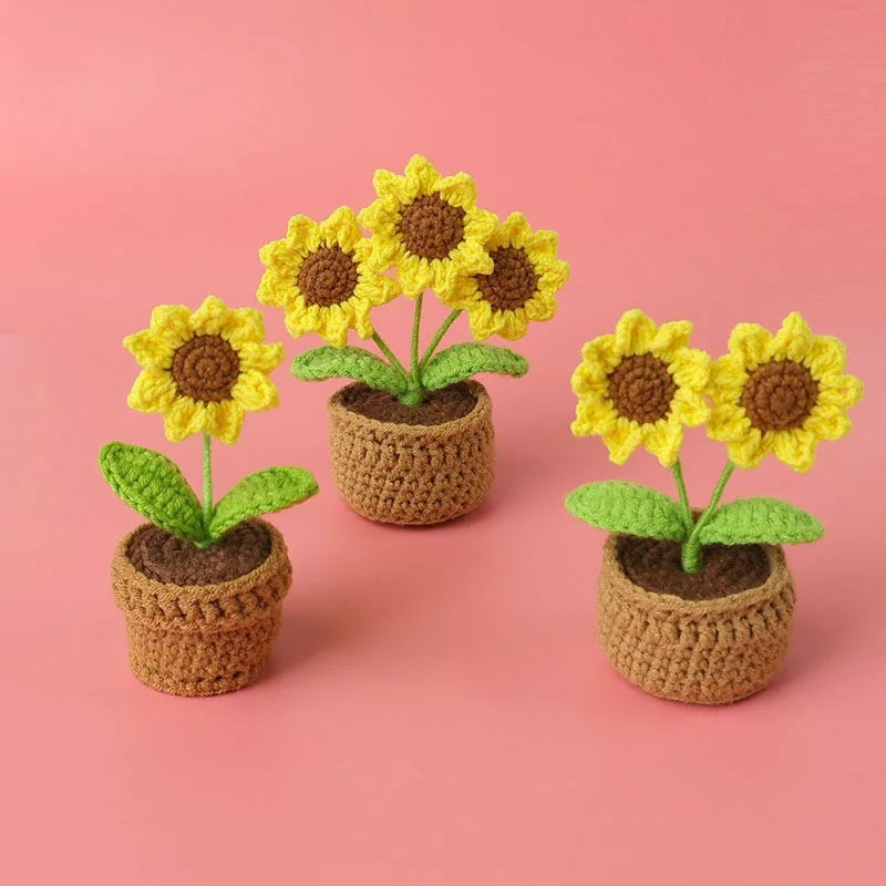 Gehäkelte Mini Sonnenblumen