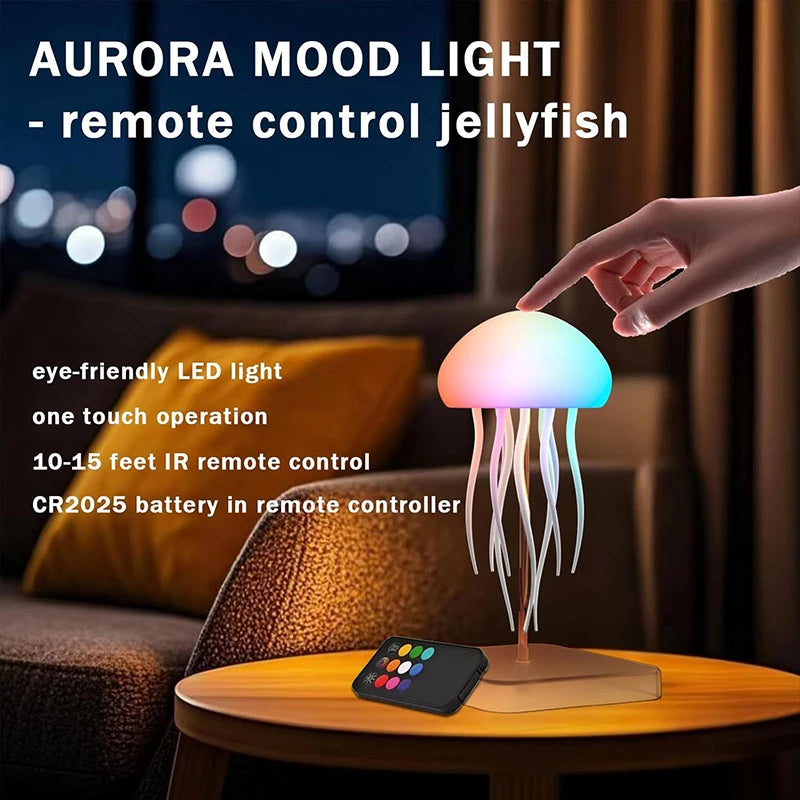 Quallen Lampe – LED Stimmungslicht mit Fernbedienung & 9 Farben