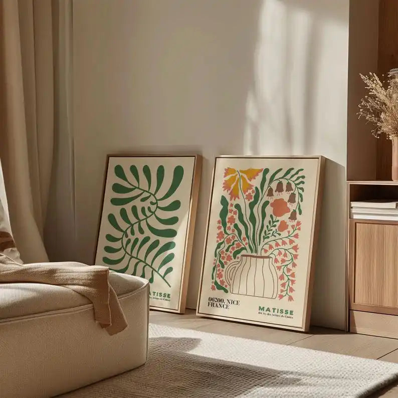 Blumen Poster Set (2-teilig) – Elegante Wanddeko