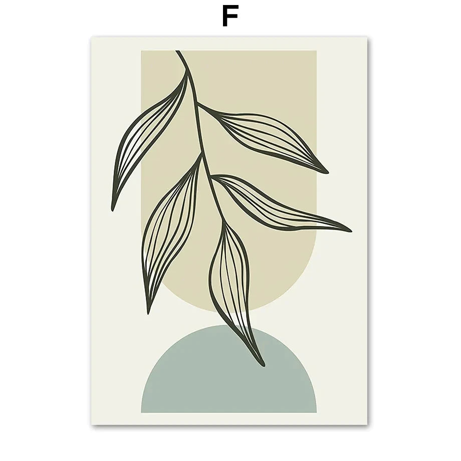 Sage Green Canvas Poster – Moderne Wanddeko