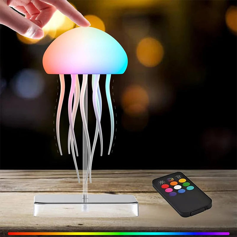 Quallen Lampe – LED Stimmungslicht mit Fernbedienung & 9 Farben