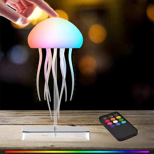 Quallen Lampe – LED Stimmungslicht mit Fernbedienung & 9 Farben