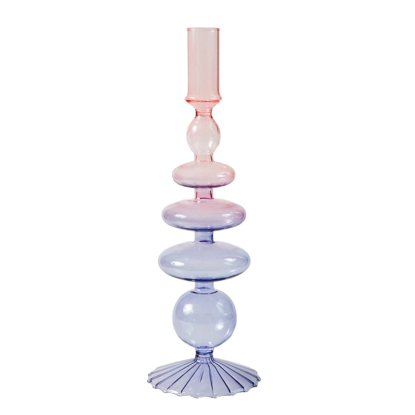 Lilac Glas Kerzenhalter – Elegante Handgemachte Tischdeko