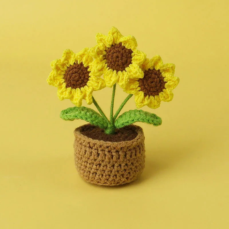 Gehäkelte Mini Sonnenblumen