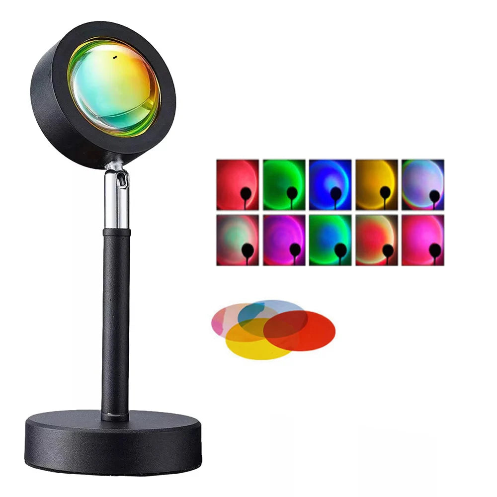Sunset Lampe Projektor – 16 Farben, LED Atmosphäre Nachtlicht