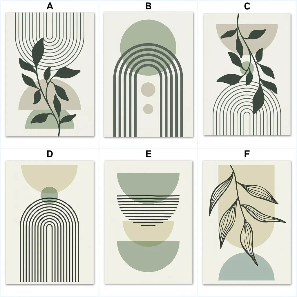 Sage Green Canvas Poster – Moderne Wanddeko