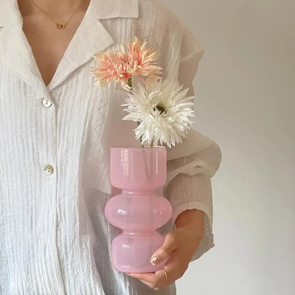 Glas Blumenvase – Elegante Deko Vase für Blumen und Kunstblumen